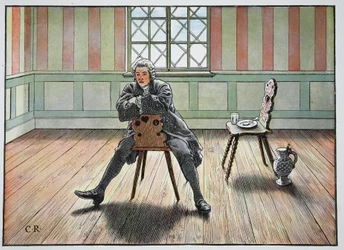 In captivity to Kustrin an der Oder, autumn 1750
